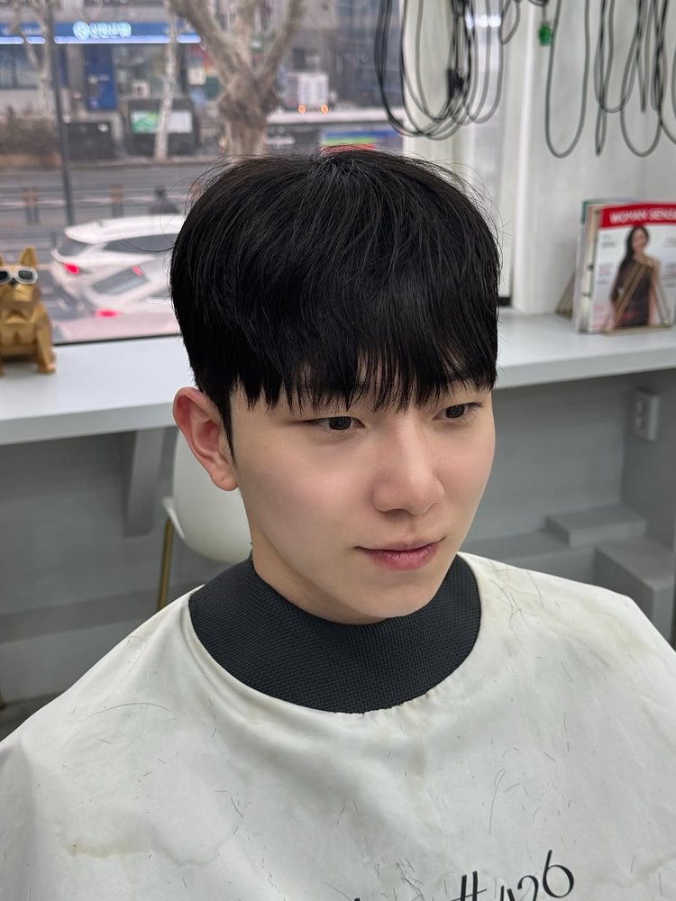 시스루댄디펌 남자 스타일 - 장안동 남자펌 잘하는 미용실 Hair#426